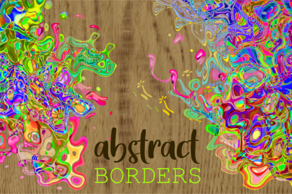Download Funky Abstract Squiggle Page Border Art - Premium Resources