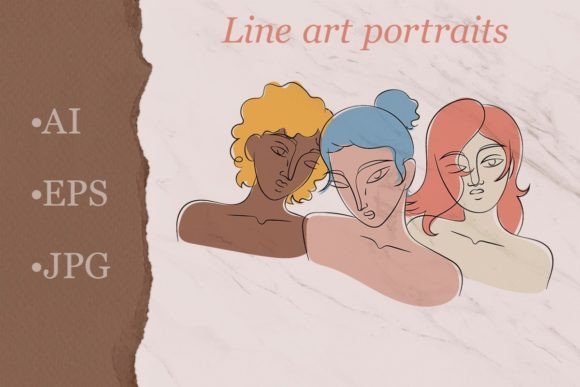 Download Line Art Sophisticated Women Group Portr - Sophisticated Collection